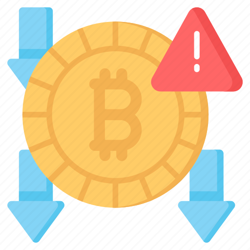 Bitcoin, cryptocurrency, fraud, crises, crypto, alert, warning icon - Download on Iconfinder
