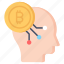 bitcoin, mind, cryptocurrency, thinking, digital, currency, money 