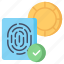 biometric, verification, digital, electronic, fingerprint, cryptocurrency, identification 