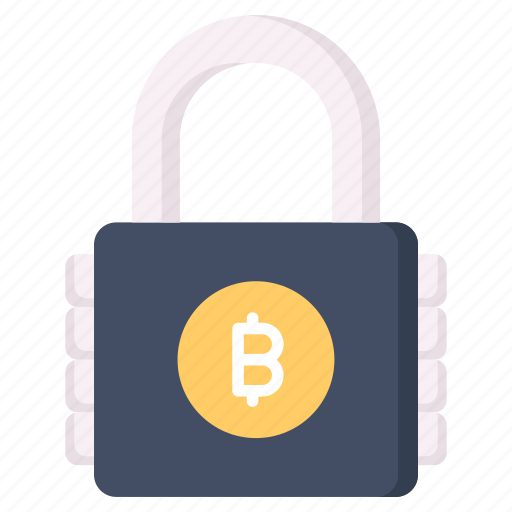 Bitcoin, cryptocurrency, digital, lock, access, padlock, latch icon - Download on Iconfinder