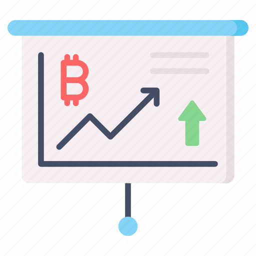 Bitcoin, growth, chart, cryptocurrency, crypto, presentation, money icon - Download on Iconfinder