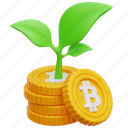 bitcoin, invest, plant, finance, cryptocurrency 