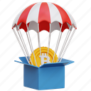 crypto, airdrop, bitcoin, cryptocurrency, parachute