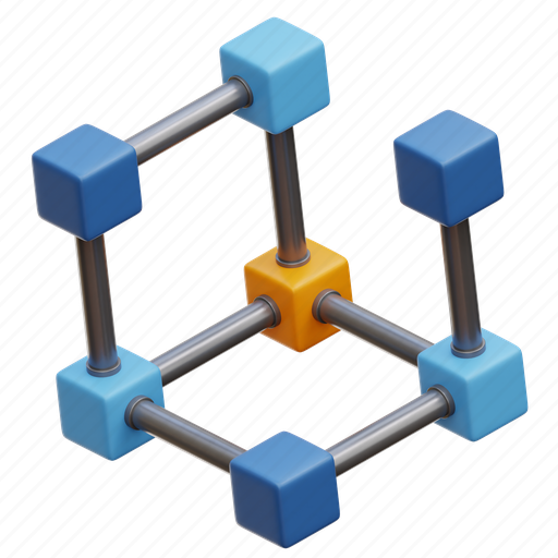 Blockchain, crypto, bitcoin, cryptocurrency 3D illustration - Download on Iconfinder