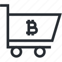 bitcoin, blokchain, cart, cryptocurrency, e-commerce, shopping, trade