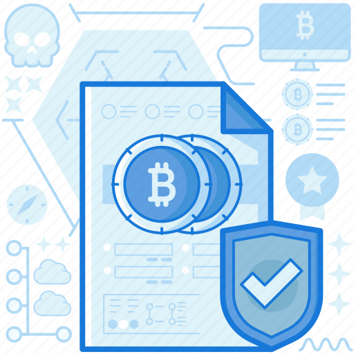 Bitcoin, contract, currency, document, file, finance, money icon - Download on Iconfinder