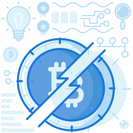 Bitcoin, broke, broken, cryptocurrency, currency, finance, money icon - Download on Iconfinder