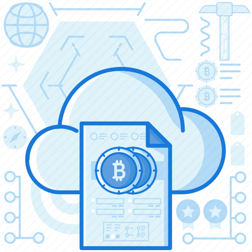 Bitcoin, cloud, cryptocurrency, database, document, file, storage icon - Download on Iconfinder