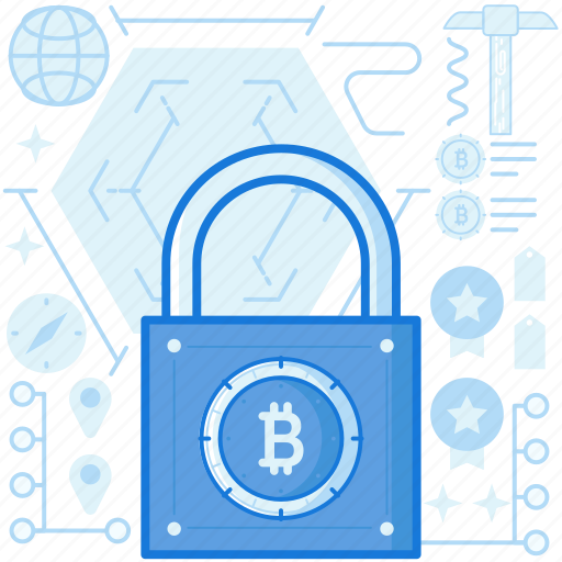 Bitcoin, currency, finance, lock, money, padlock, protection icon - Download on Iconfinder