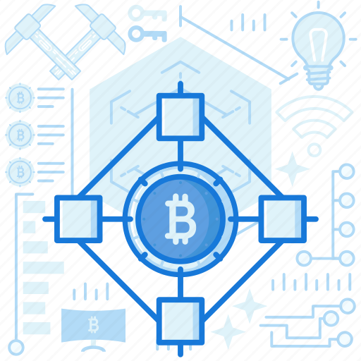 Bitcoin, currency, finance, mining, money, network, sharing icon - Download on Iconfinder