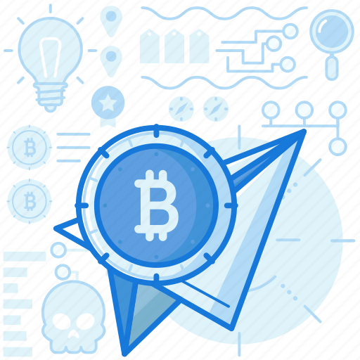 Airplane, bitcoin, currency, finance, message, money, paper icon - Download on Iconfinder