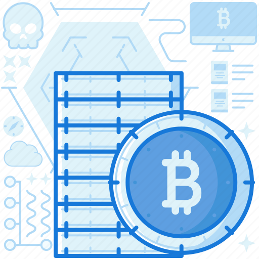 Bitcoin, cryptocurrency, device, electronic, rack, server, storage icon - Download on Iconfinder