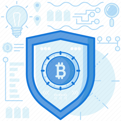 Bitcoin, cryptocurrency, currency, protection, safety, security, shield icon - Download on Iconfinder