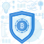 bitcoin, cryptocurrency, currency, protection, safety, security, shield 