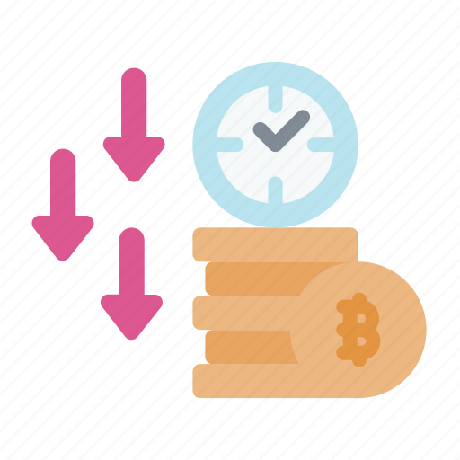 Lower, price, cryptocurrency, currency, e-money, bitcoin icon - Download on Iconfinder