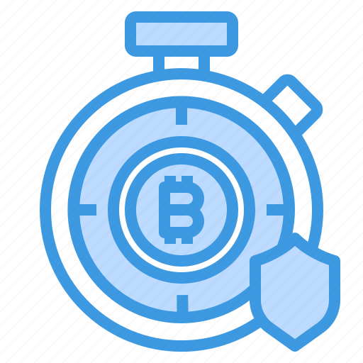 Bitcoin, cryptocurrency, money, time icon - Download on Iconfinder