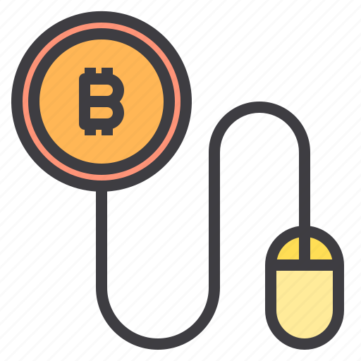 Bitcoin, click, cryptocurrency, money, pay, per icon - Download on Iconfinder