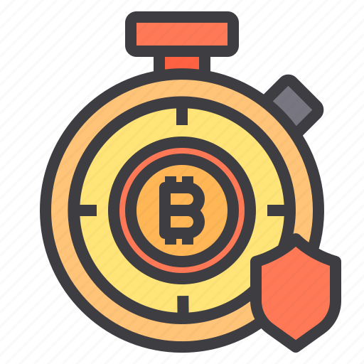 Bitcoin, cryptocurrency, money, time icon - Download on Iconfinder