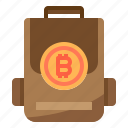 bag, bitcoin, cryptocurrency, money