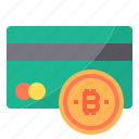 bitcoin, card, credit, cryptocurrency, money