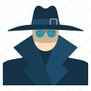 agent, anonymous, avatar, cryptoicons, detective, man, spy