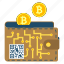 bitcoin, coin, cryptoicons, digital, money, qr code, wallet 