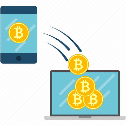 Bitcoin, cryptoicons, device, laptop, smartphone, transaction icon - Download on Iconfinder