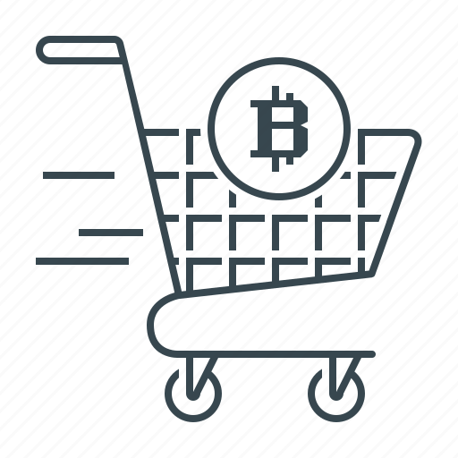 Bitcoin, cryptocurrency, pay off, trolley icon - Download on Iconfinder
