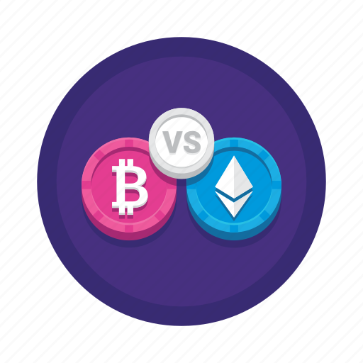 Bitcoin, cryptocurrency, ethereum, vs icon - Download on Iconfinder