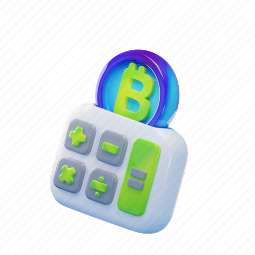 Calculator, cryptocurrency, crypto, coin, calculate, money, currency 3D illustration - Download on Iconfinder