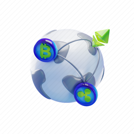 Global, exchange, cryptocurrency, crypto, bitcoin, globe, world 3D illustration - Download on Iconfinder