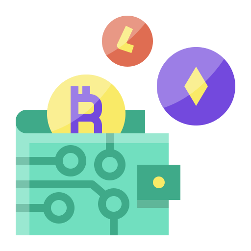 Digital, wallet, bitcoin, trader, cryptocurrency icon - Free download