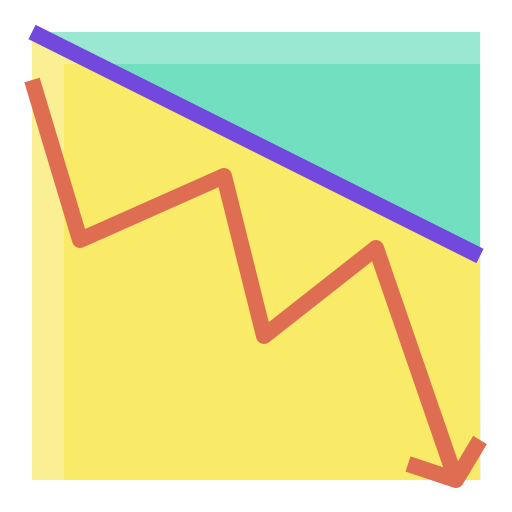 Down, trend, graph, trader, cryptocurrency, bitcoin icon - Free download