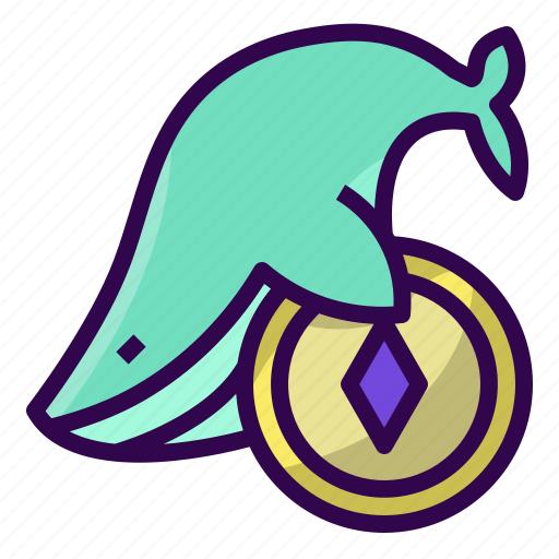 Whale, cryptocurrency, trader, bitcoin, trading, digital, coin icon - Download on Iconfinder