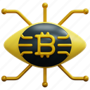 eye, crypto, cryptocurrency, obsession, bitcoin, digital, 3d