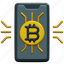 smartphone, cryptocurrency, online, payment, digital, money, currency, blockchain, 3d 