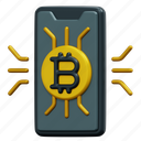 smartphone, cryptocurrency, online, payment, digital, money, blockchain, currency, 3d 