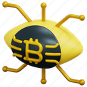 eye, crypto, cryptocurrency, digital, obsession, bitcoin, 3d