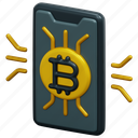 smartphone, cryptocurrency, online, payment, blockchain, digital, money, currency, 3d 