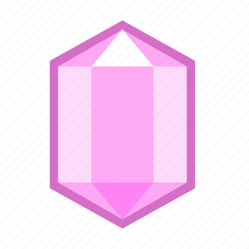 Crystal, pink, gemstone, precious, quartz, rose quartz, stone icon - Download on Iconfinder