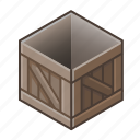 box, cube, old, open, pack, wood, wooden