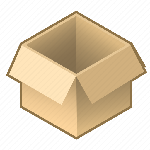 Box, cardboard, cube, empty, open, pack, packing icon - Download on Iconfinder