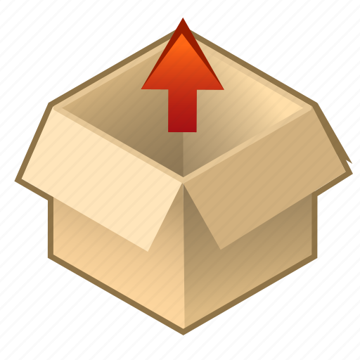 Arrow, box, cardboard, download, open, outside, pack icon - Download on Iconfinder