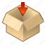 box, cardboard, cube, inside, open, pack, upload 