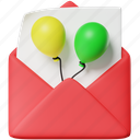 birthday invitation, envelope, invitation, letter, message, mail, email, birthday, party