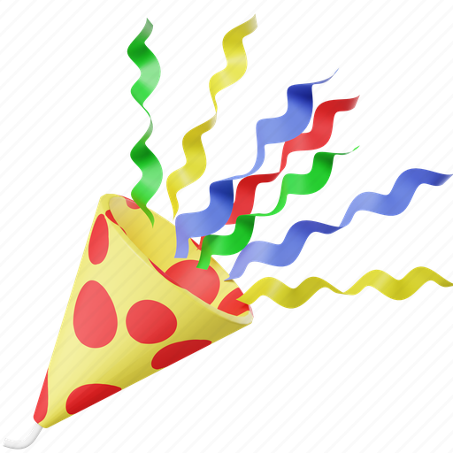 Party popper, popper, confetti, cone, celebrate, fun, surprise icon - Download on Iconfinder