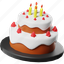 birthday cake, cake, candle, bakery, dessert, sweet, pastry, birthday, party 