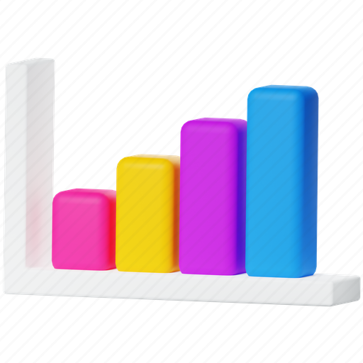 Bar graph, increase, profit, growth, information, infographic, analytics 3D illustration - Download on Iconfinder