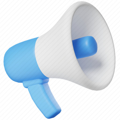 Megaphone, announcement, speaker, promotion, loudspeaker, marketing, business 3D illustration - Download on Iconfinder