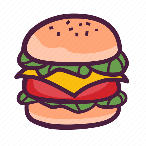 Food, restaurant, meal, hamburger, burger, cheeseburger, fast food icon - Download on Iconfinder